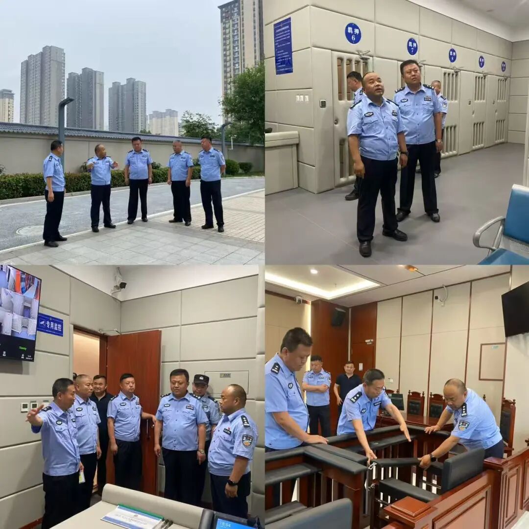 渭南中院司法警察支队队长李筱勇深入临渭法院检查指导警务安全工作