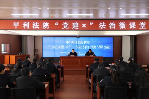 平利法院“党建×”法治微讲堂新年第一课开讲啦！