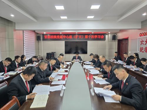 甘泉县人民法院召开党组理论学习中心组学习会议